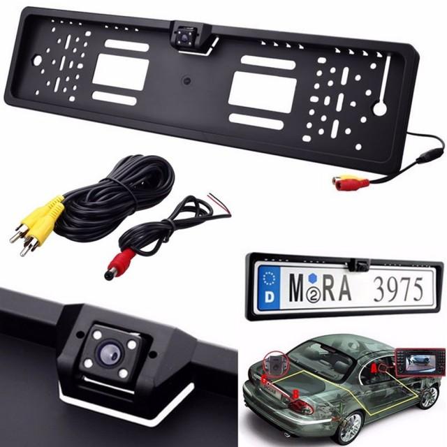 Suport pentru numar auto cu camera marsarier incorporata