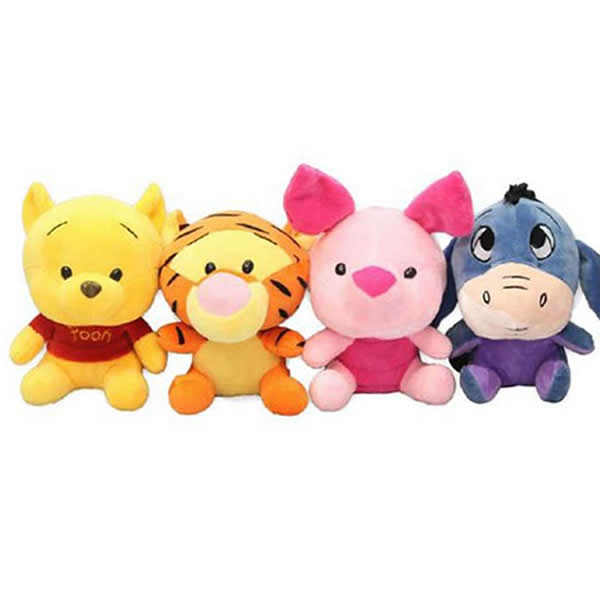 Set 4 jucarii de plus Winnie the Pooh