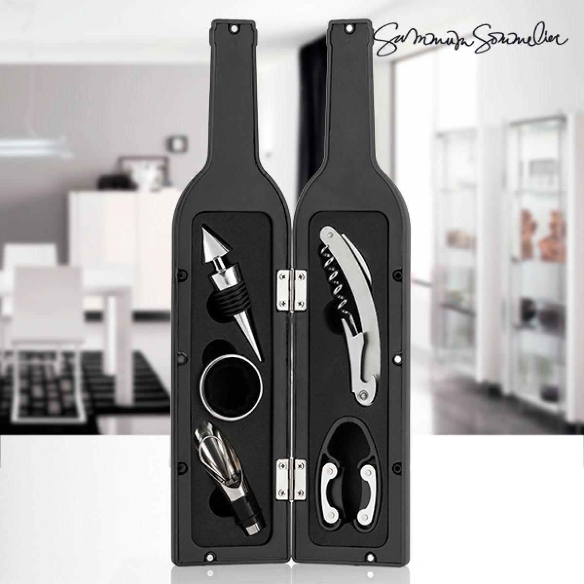 Set cadou elegant pentru vin cu 5 accesorii