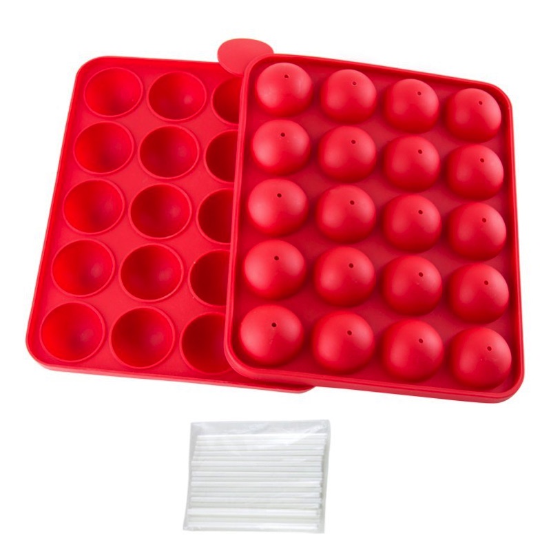 Set 2 forme cu capac pentru bomboane pe bat, Cake Pops