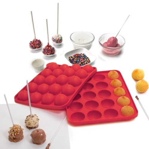 Set 2 forme cu capac pentru bomboane pe bat, Cake Pops