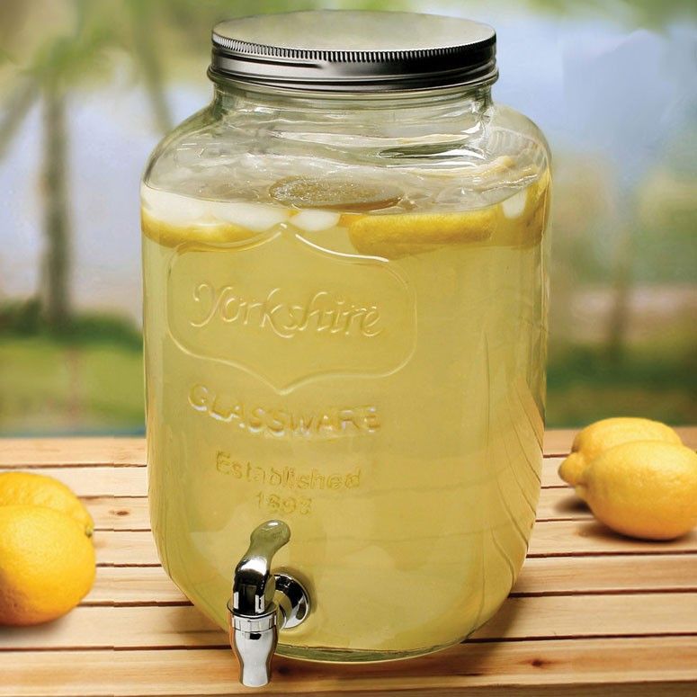 Dispenser pentru limonada din sticla cu robinet 4L