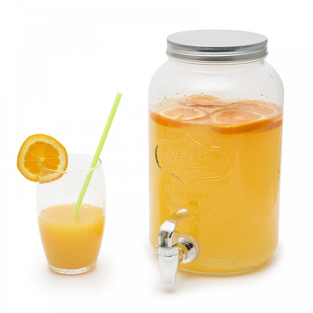 Dispenser pentru limonada din sticla cu robinet 4L