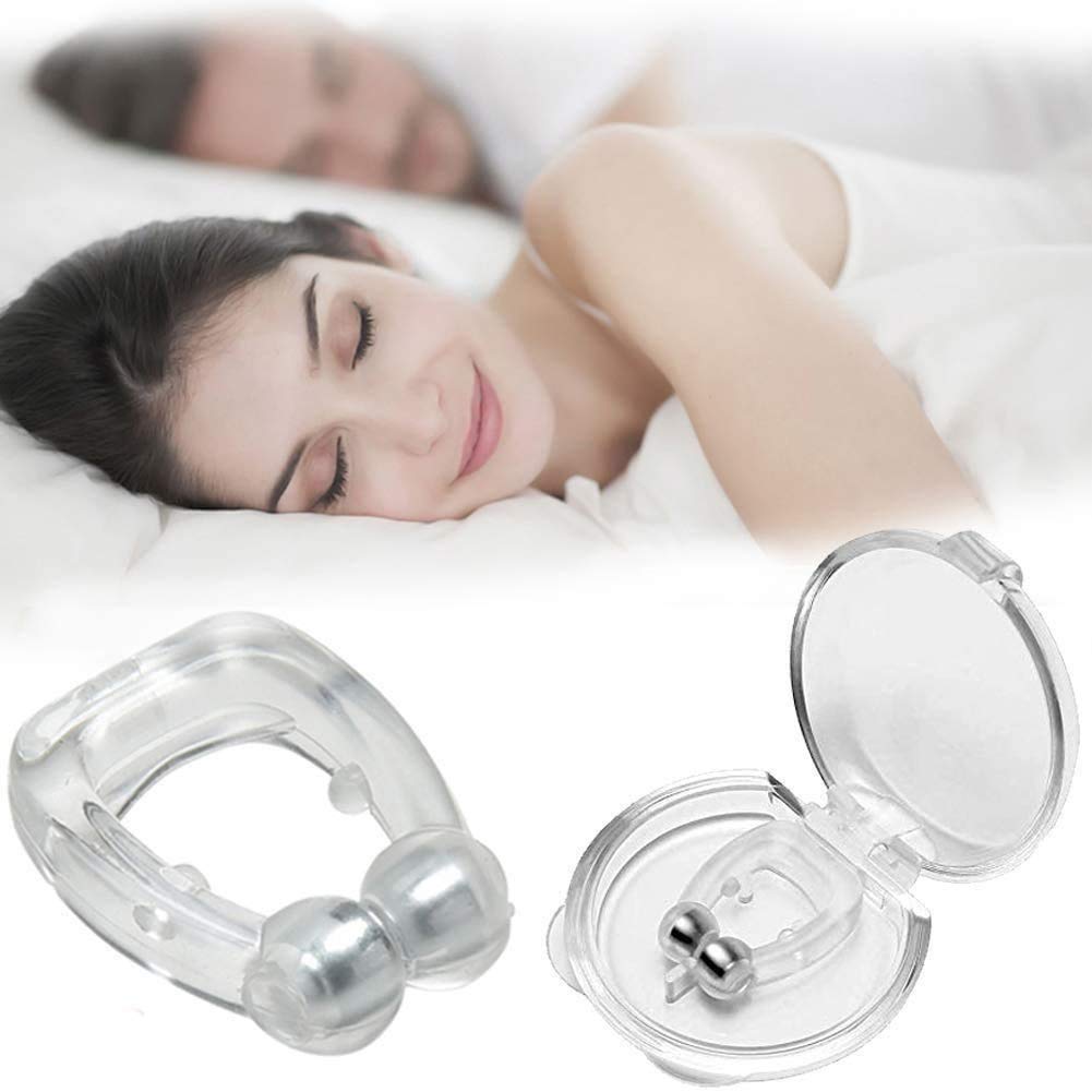 Set 2 x Clips impotriva sforaitului, silicon transparent