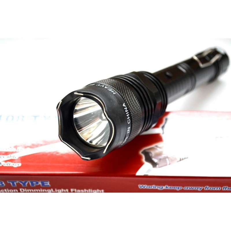 Lanterna cu electrosoc 180 lumeni - putere mare 350.000 Volti