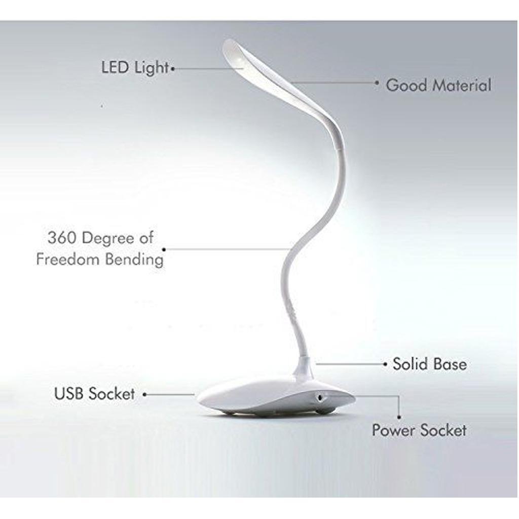 Lampa de birou USB reglabila cu 14 leduri si senzor tactil