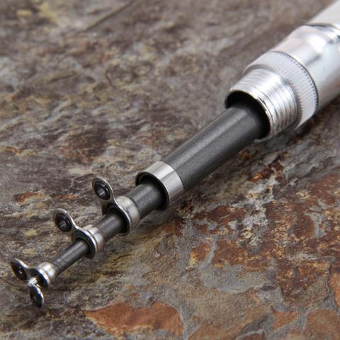 Undita telescopica de buzunar din aluminiu cu mulineta 21 / 98 cm