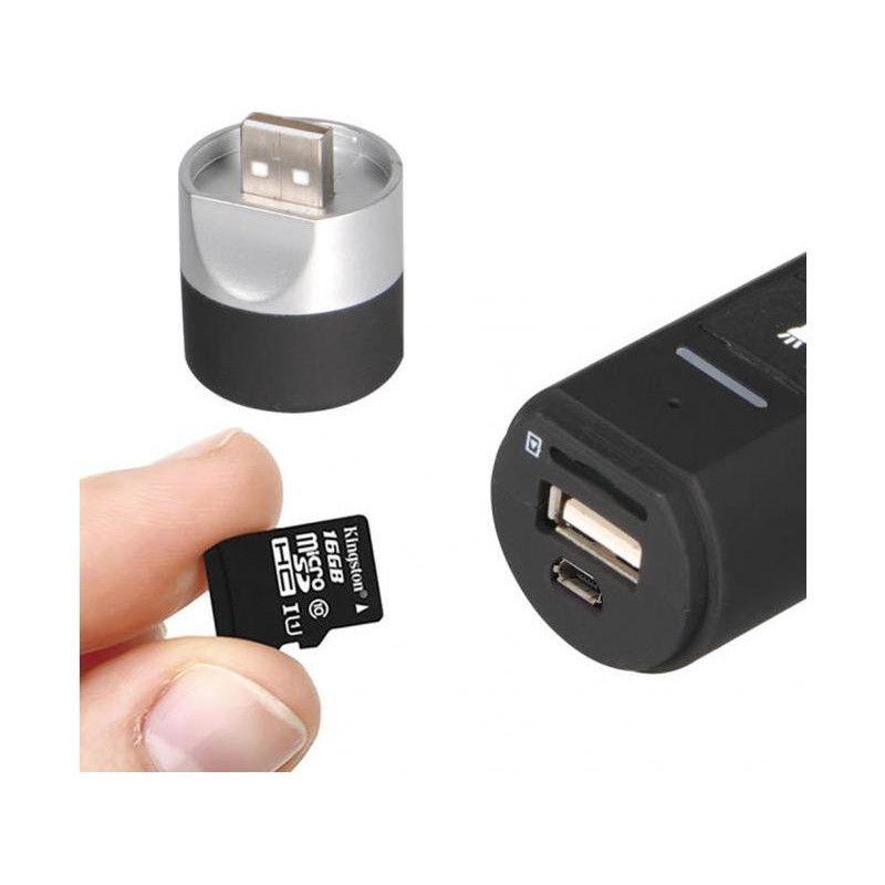 Gadget 3 in 1: Boxa Bluetooth lanterna pentru bicicleta + Card microSD 16 GB