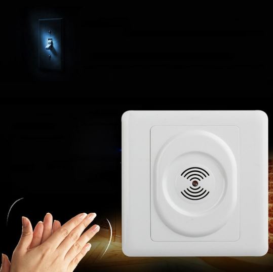 Aprinde lumina batand din palme: Intrerupator cu functie detectare sunet.