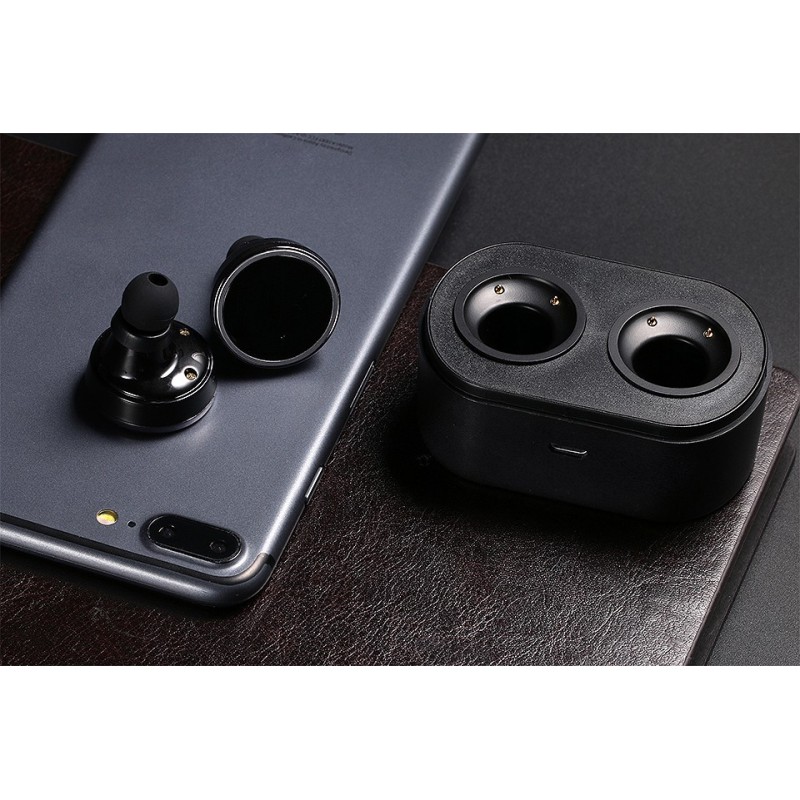 Casti in ear tip dop wireless 2 canale. Functioneaza simultan sau separat.