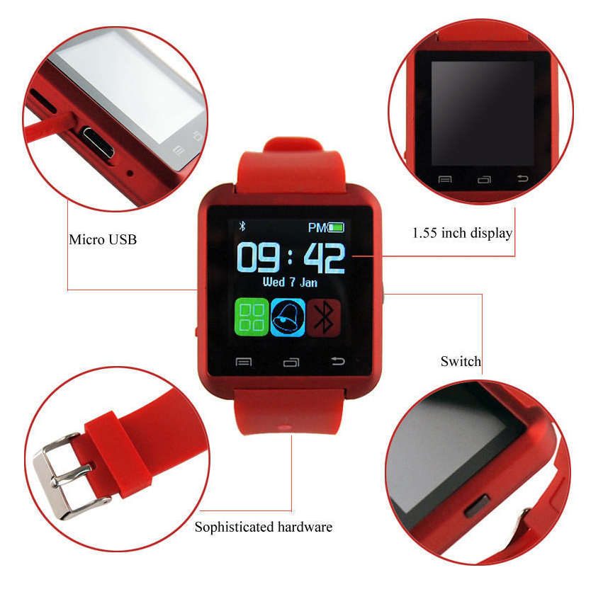Ceas cu bluetooth Smartwatch U8. Altimetru. Pedometru. Notificari