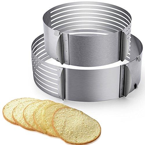 Set 2 x inel feliator reglabil pentru blat de tort sau prajituri