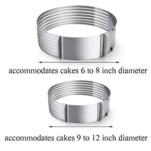 Set 2 x inel feliator reglabil pentru blat de tort sau prajituri