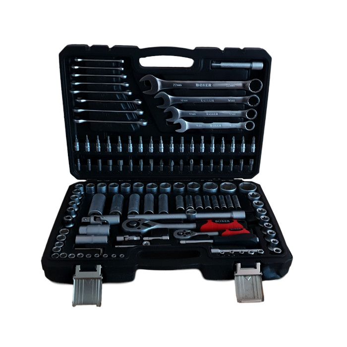 Trusa scule, BOXER, chei tubulare, chei fixe, 121 de piese