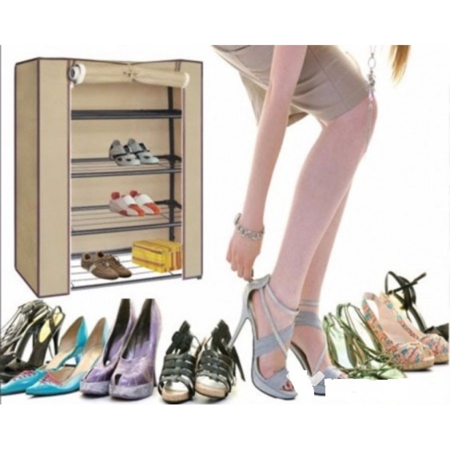 Pantofar textil tip dulap pentru 16 perechi de incaltaminte