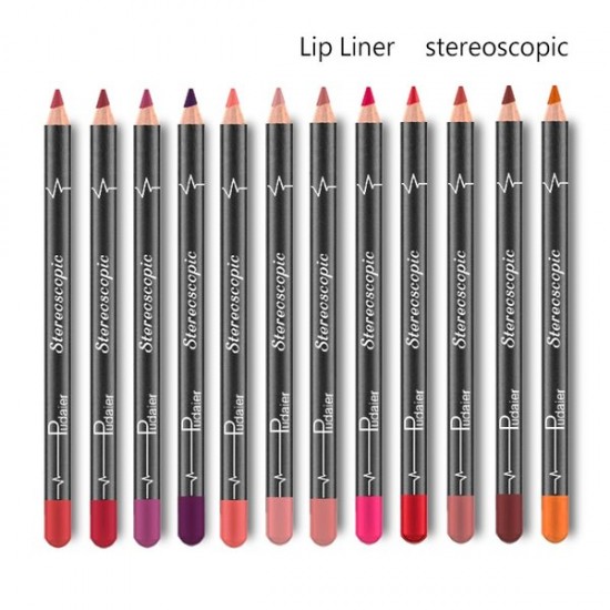 Set LipLiner - creion contur pentru buze 12 culori 