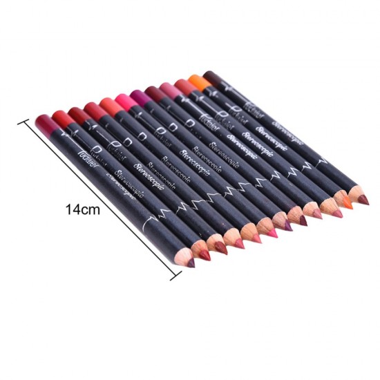 Set LipLiner - creion contur pentru buze 12 culori 