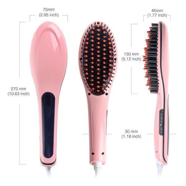 Perie de indreptat parul Straight Brush cu ioni si afisaj LCD