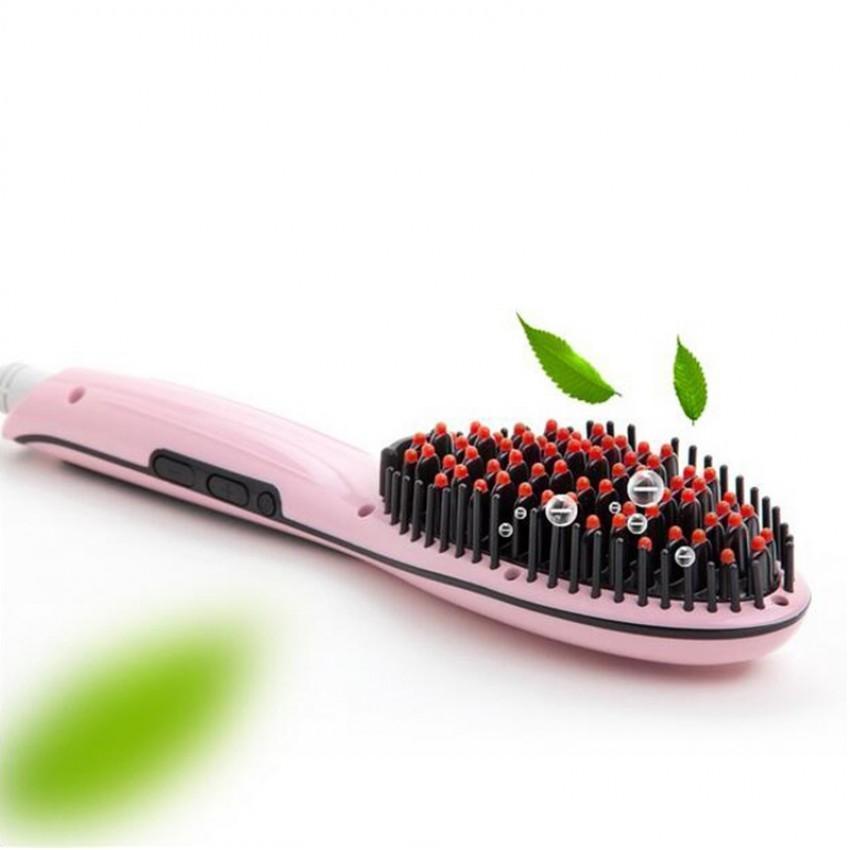 Perie de indreptat parul Straight Brush cu ioni si afisaj LCD