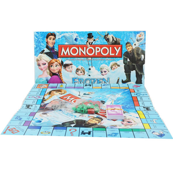 Pachet jucarii Frozen: Monopoly + Set 2 papusi Elsa si Anna