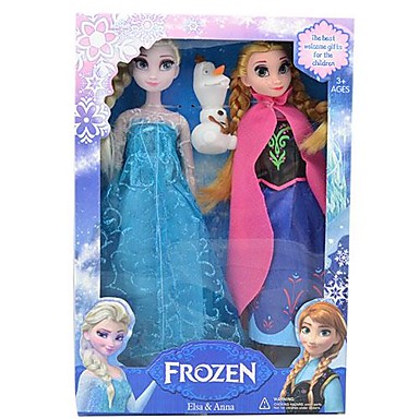 Pachet jucarii Frozen: Monopoly + Set 2 papusi Elsa si Anna