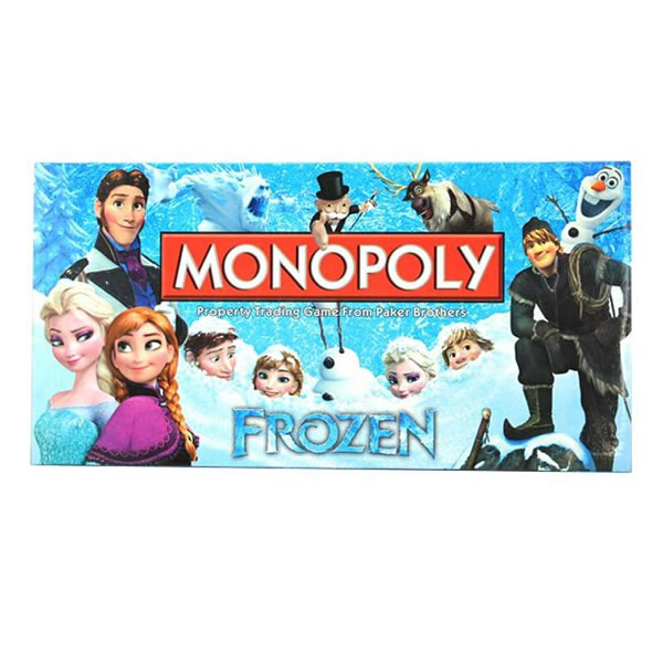 Pachet jucarii Frozen: Monopoly + Set 2 papusi Elsa si Anna