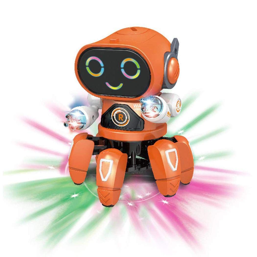 Jucarie Robot AKU interactiv, merge si danseaza, lumini LED, sunete, melodii