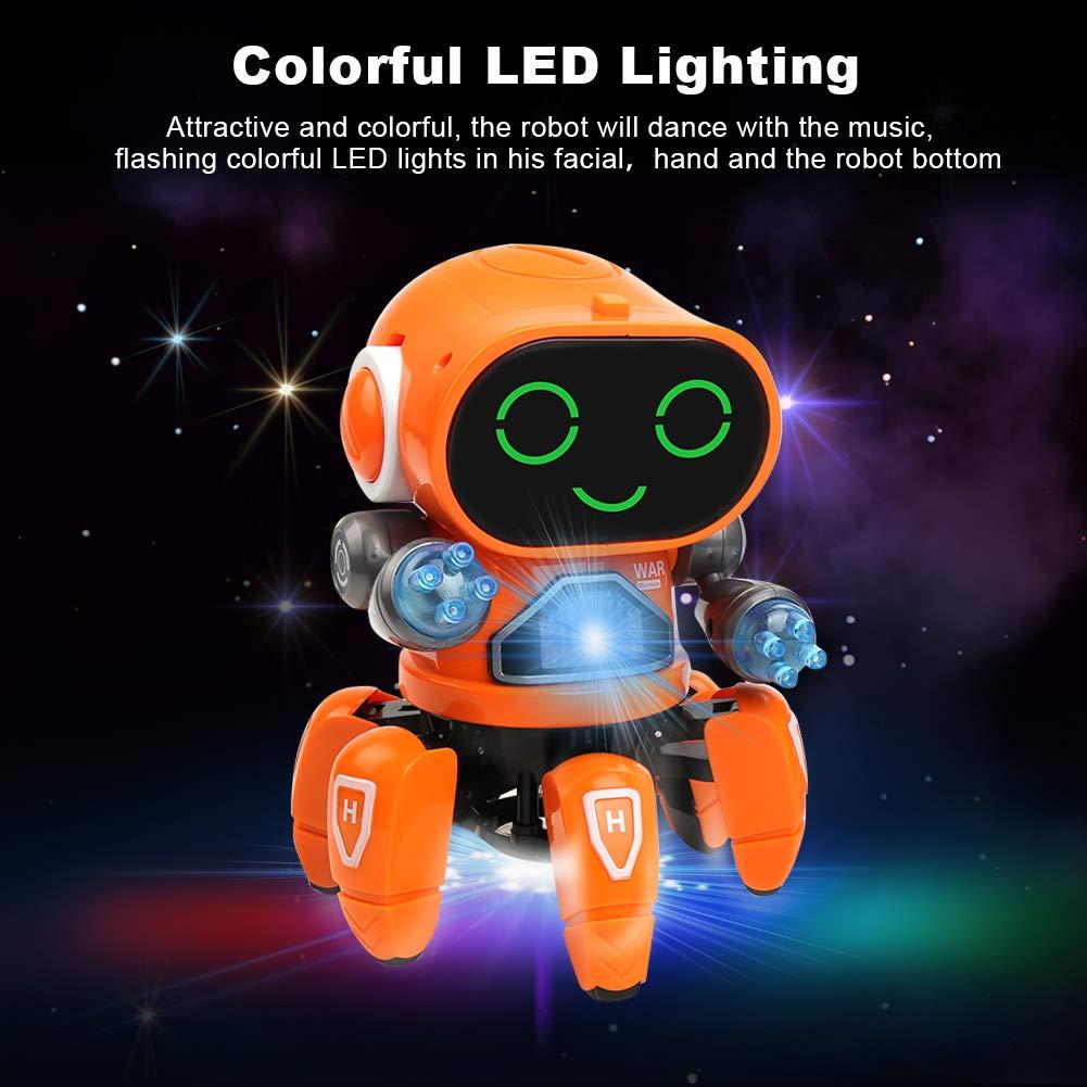 Jucarie Robot AKU interactiv, merge si danseaza, lumini LED, sunete, melodii