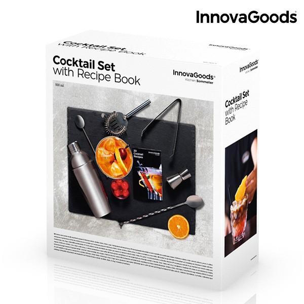 Set de cocktail 6 piese, include carte de retete, InnovaGoods