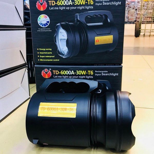 Lanterna puternica 30W LED, acumulator, faza lunga si scurta, 1800 lumeni