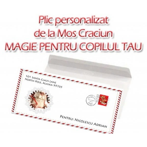 Scrisoare personalizata + Certificat Buna Purtare + Plic de la Mos Craciun