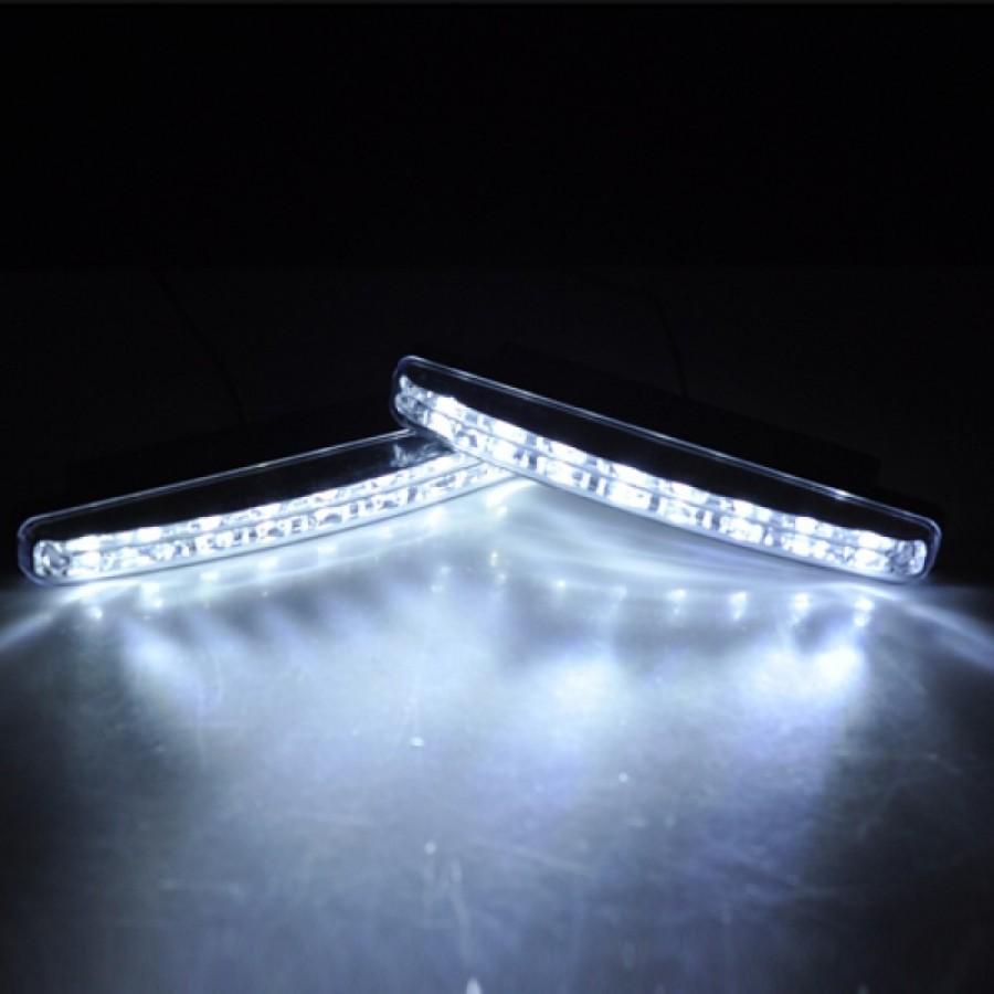 Set lumini zi universale - 2 x banda 8 LED auto