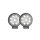 Set 2 proiectoare LED BAR, OFF ROAD, rotund, 9 LED, 27 W, 11 cm