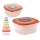 Set 7 caserole prevazute cu capace colorate