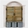 Masca ghiveci de lemn in forma de fereastra cu obloane, 44 x 12 x 50 cm