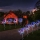Lampa solara artificii cu suport metalic, 120 LED, multicolor