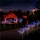 Lampa solara artificii cu suport metalic, 120 LED, Multicolor/Alb Cald