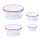 Set 4 caserole termorezistente, sticla, capac, Wellberg