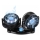 Ventilator auto dublu 12V, rotatie 360 de grade