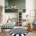 Covor alb/negru cu iluzie 3D, diametru 90 cm