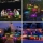 Set 3 x Lampa solara tip meduza, fibra optica LED RGB
