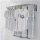 Uscator retractabil din aluminiu, cu prindere in perete, 60x70 cm