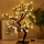 Copac decorativ cu flori de cires, 28 LED, Alb cald
