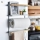 Suport de bucatarie magnetic 45 x 30 cm, Negru / Alb
