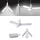 Lampa LED cu 3 brate mobile ajustabile, E27 6500K 45W, Alb Rece