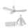 Lampa LED cu 3 brate mobile ajustabile, E27 6500K 45W, Alb Rece