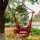 Hamac tip scaun cu bara de lemn, 2 perne, Rosu Multicolor