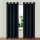 Set 2 x Draperie 140x260 cm, prindere cu inele, Negru