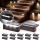 Set 8 lampi solare pentru trepte sau terase, Maro, Alb rece