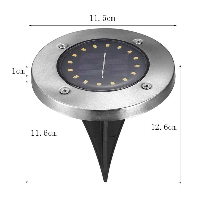 Set 4/8/12 lampi solare pentru pamant, 16 LED Alb Cald